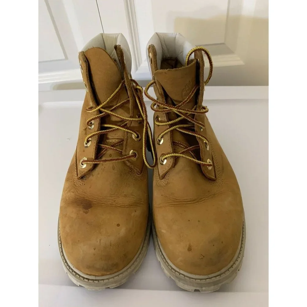 TIMBERLAND Men's Sz 5 Wheat White‎ Suede Boots Rare Color Combo